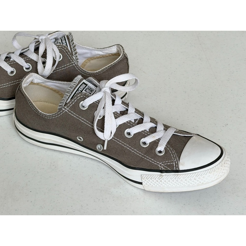 Converse All Star Chuck Taylor Grey Women's 10 Men's 8 Low Top Sneakers Shoes - Picture 3 of 8
